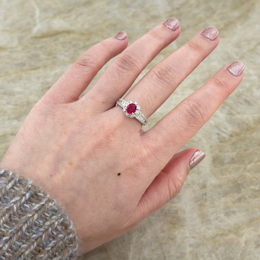 Ruby Diamond Ring - RREDW00547