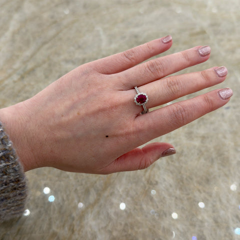 Ruby Diamond Ring-Ruby Diamond Ring - RRNEL00646