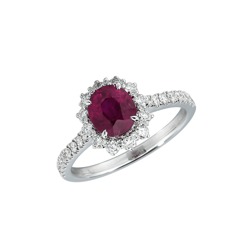 Ruby Diamond Ring-Ruby Diamond Ring - RRNEL00646