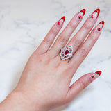 Ruby Diamond Ring-Ruby Diamond Ring - RRTIJ00117
