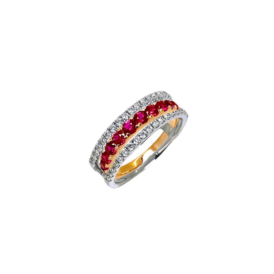 Ruby Diamond Rings Set RRTIJ00299