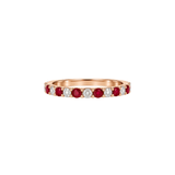 Ruby Diamond Rose Gold Band-Ruby Diamond Rose Gold Band