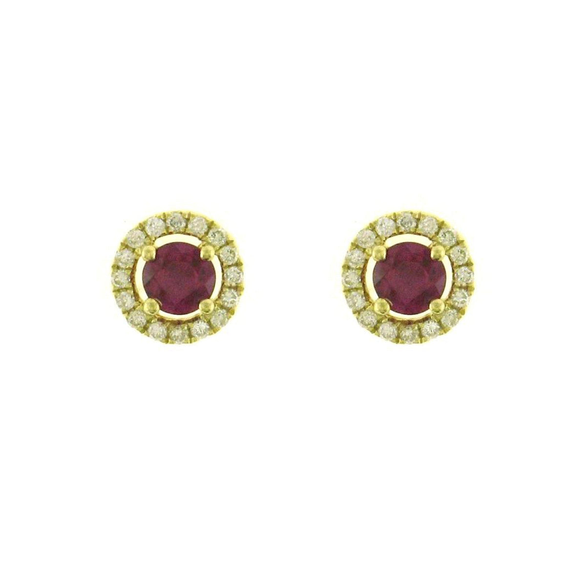 Ruby Diamond Stud Earrings - RERTJ00082