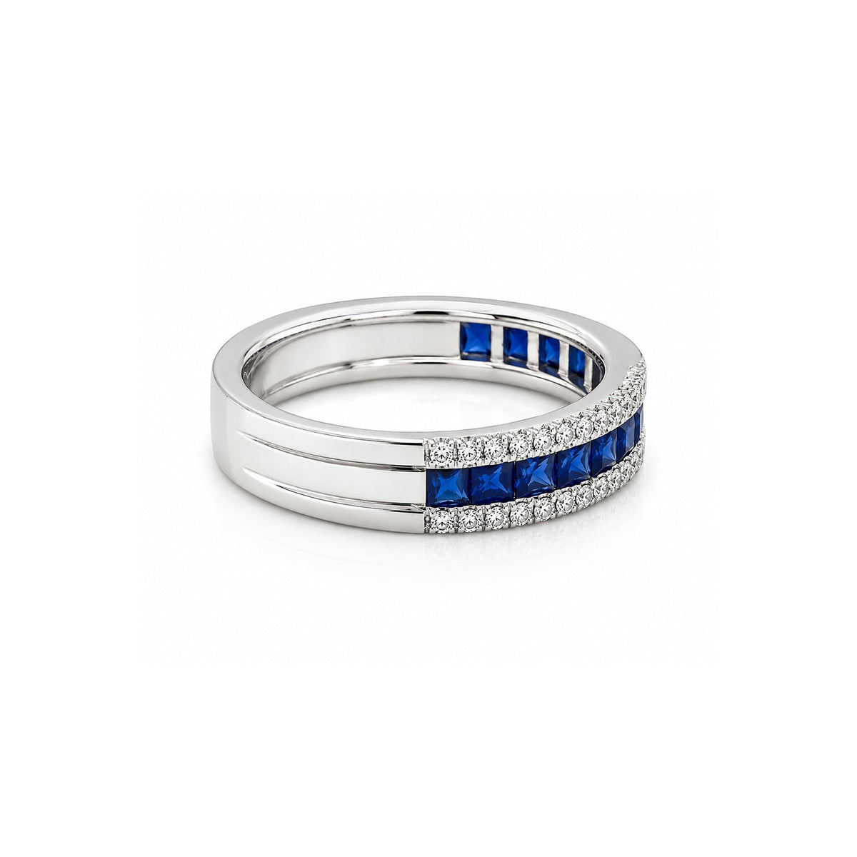 Sapphire Diamond Band