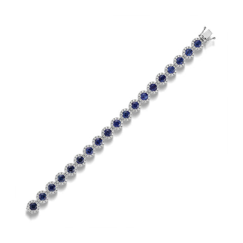 Sapphire Diamond Bracelet-Sapphire Diamond Bracelet - SBRTJ00055