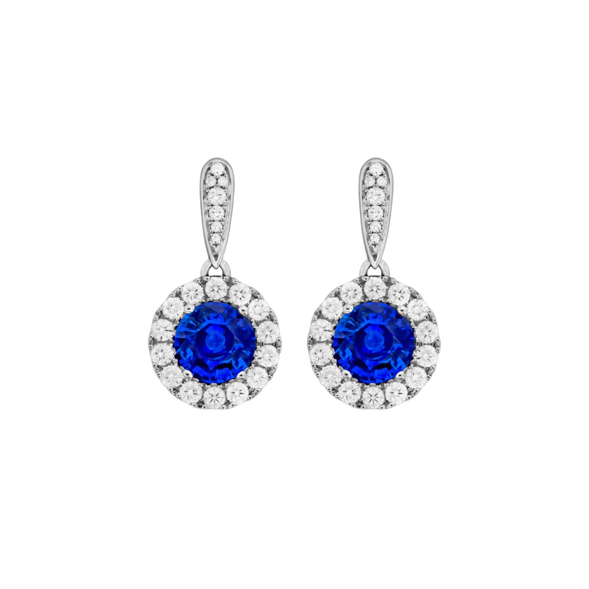 Sapphire Diamond Earrings - E28590-S