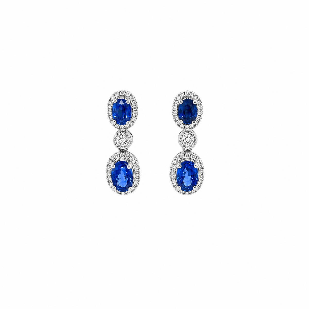 Sapphire diamond earrings