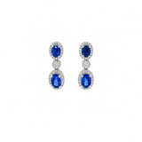 Sapphire Diamond Earrings-Sapphire diamond earrings