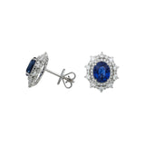 Sapphire Diamond Earrings-Sapphire Diamond Earrings - SENEL00307