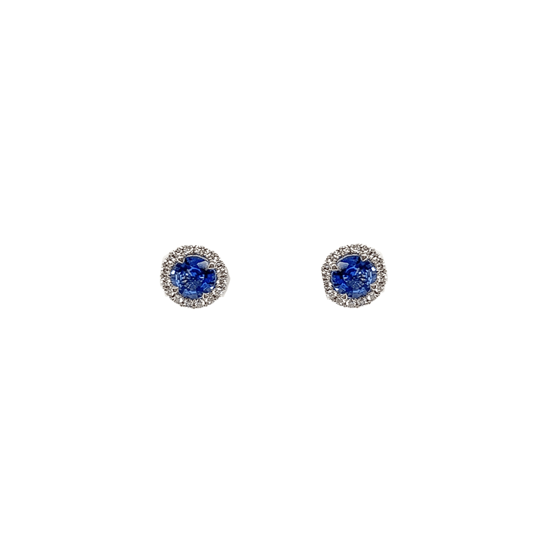 Sapphire Diamond Earrings-Sapphire Diamond Earrings - SENEL00372
