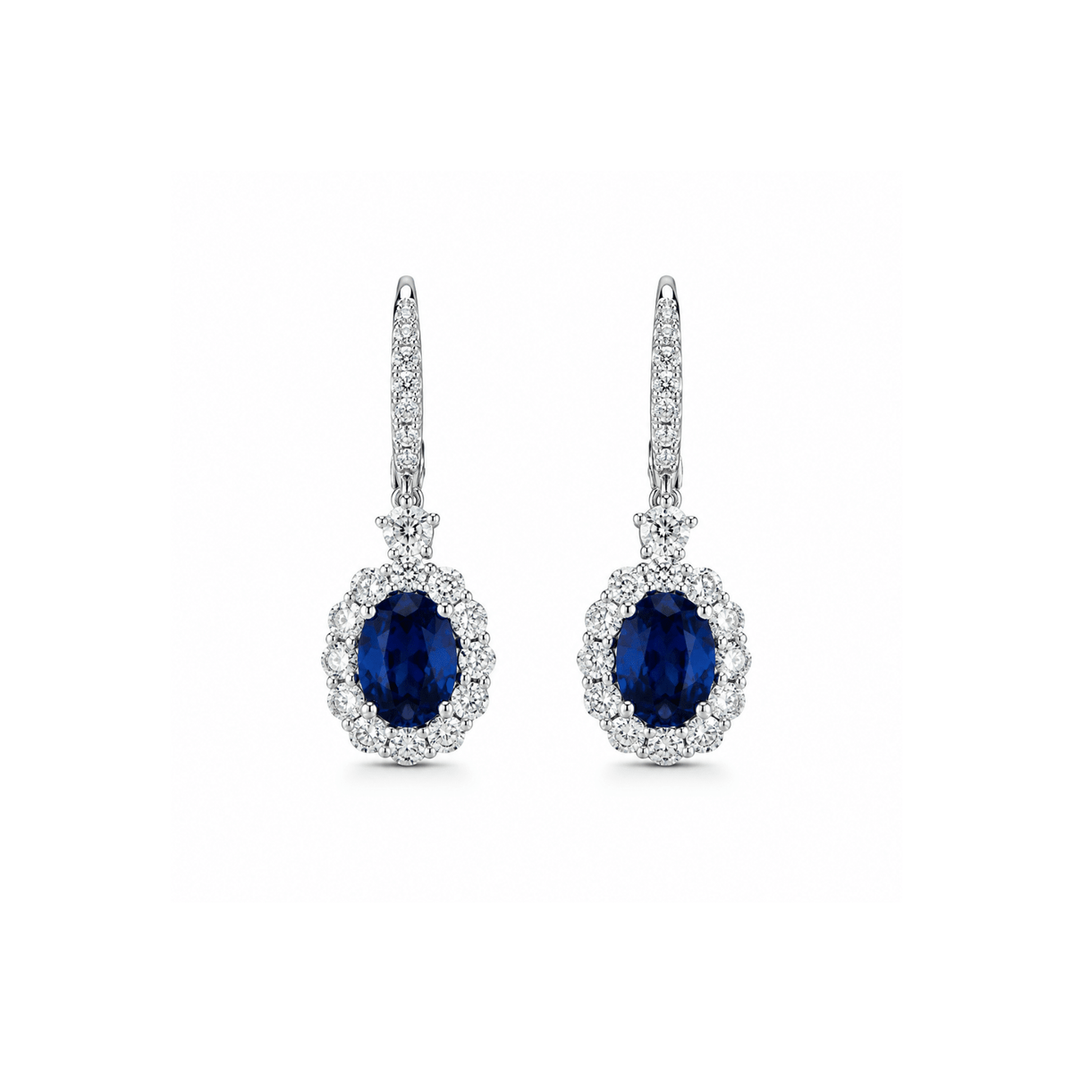 Sapphire Diamond Earrings
