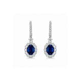 Sapphire Diamond Earrings-Sapphire Diamond Earrings