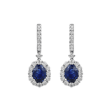 Sapphire Diamond Earrings-Sapphire Diamond Earrings - SERTJ00073