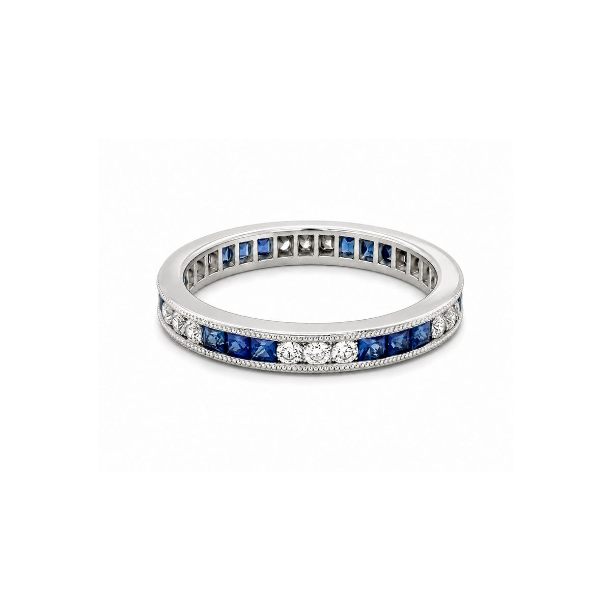 Sapphire Diamond Band