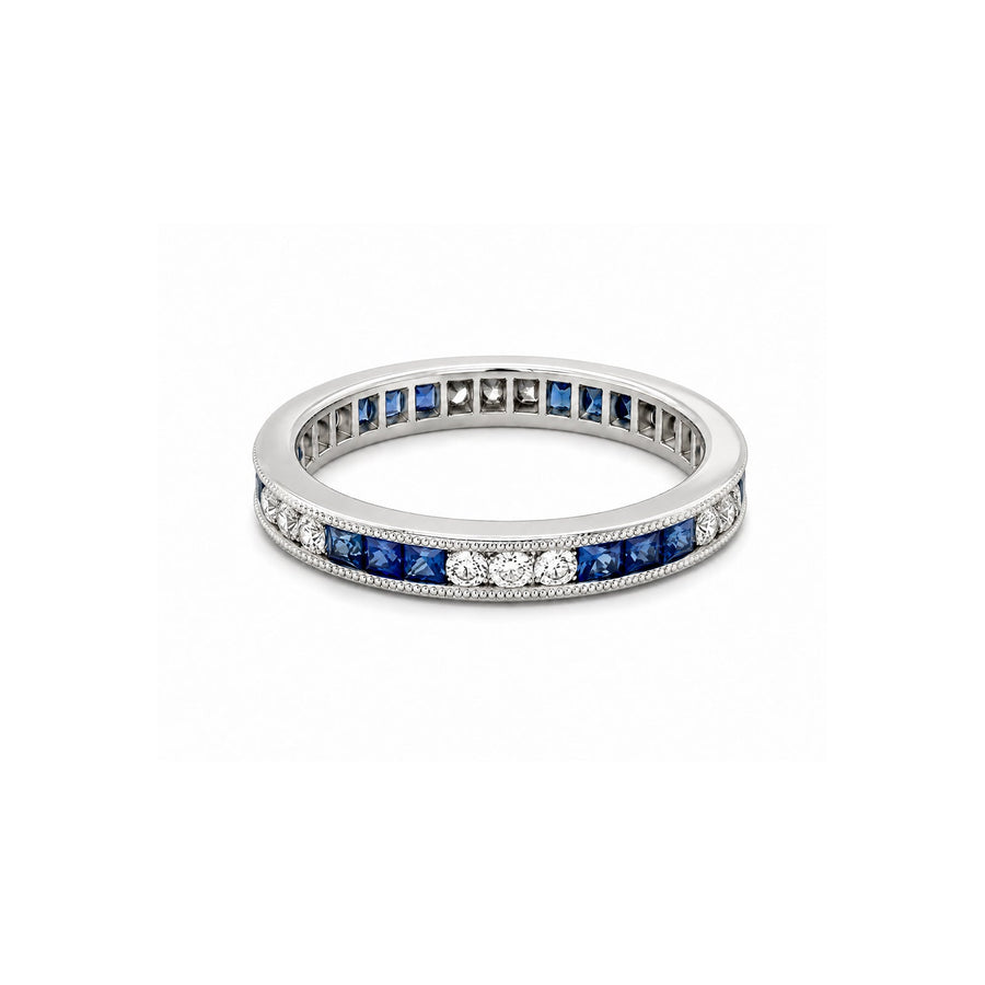 Sapphire Diamond Band