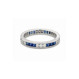 Sapphire Diamond Eternity Band-Sapphire Diamond Band
