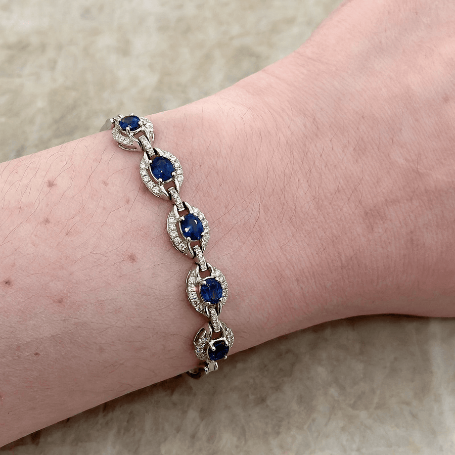 Sapphire Diamond Halfway Bracelet - SBEDW00158