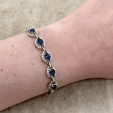 Sapphire Diamond Halfway Bracelet-Sapphire Diamond Halfway Bracelet - SBEDW00158