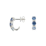 Sapphire Diamond Huggie Earrings-Sapphire Diamond Huggie Earrings - SENEL00315
