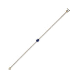 Sapphire Diamond Line Bracelet-Sapphire Diamond Line Bracelet - SBRTJ00082