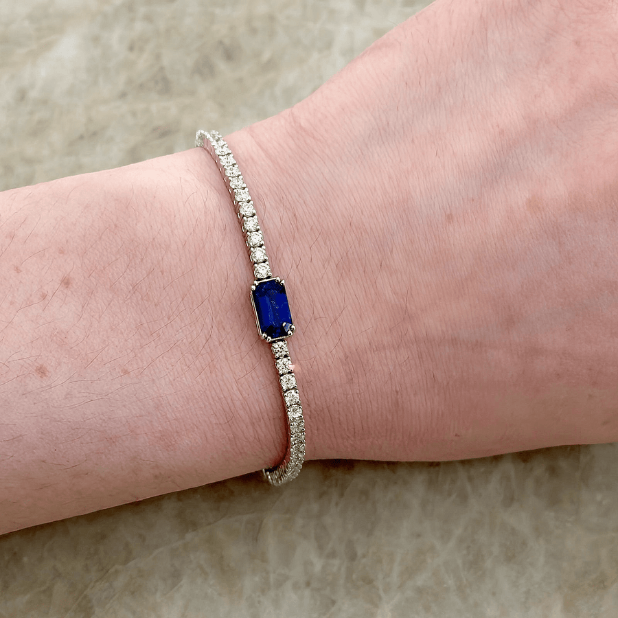 Sapphire Diamond Line Bracelet - SBRTJ00091