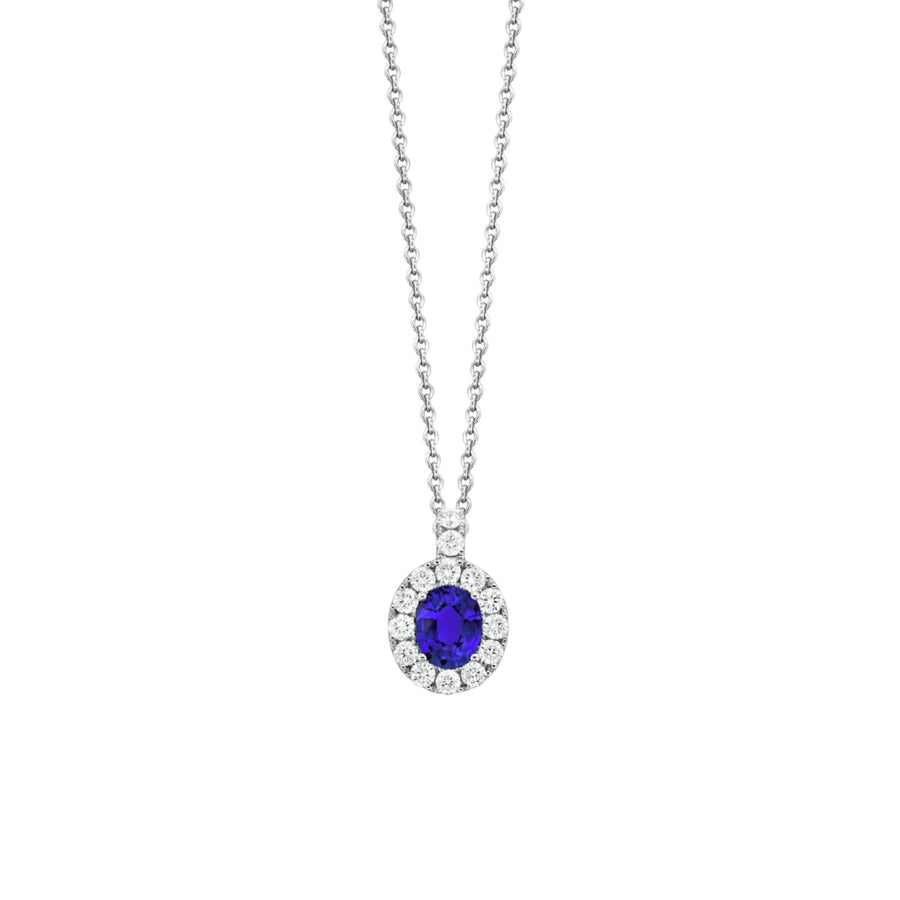 Sapphire Diamond Necklace - P6706-S