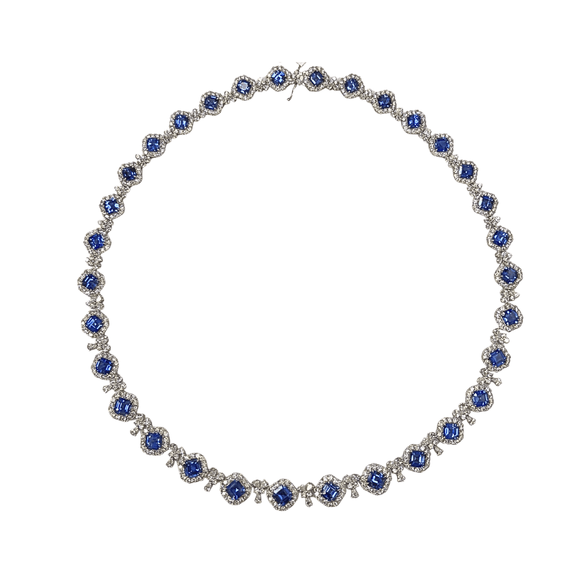 Sapphire Diamond Necklace - SNNEL00323