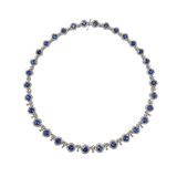Sapphire Diamond Necklace-Sapphire Diamond Necklace - SNNEL00323