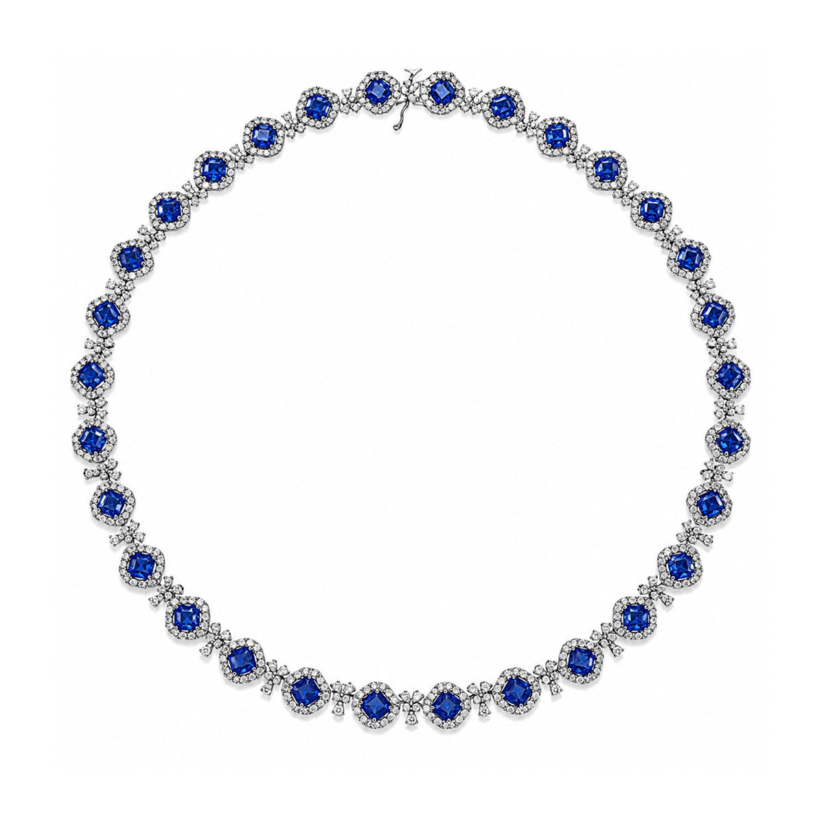 Sapphire Diamond Necklace