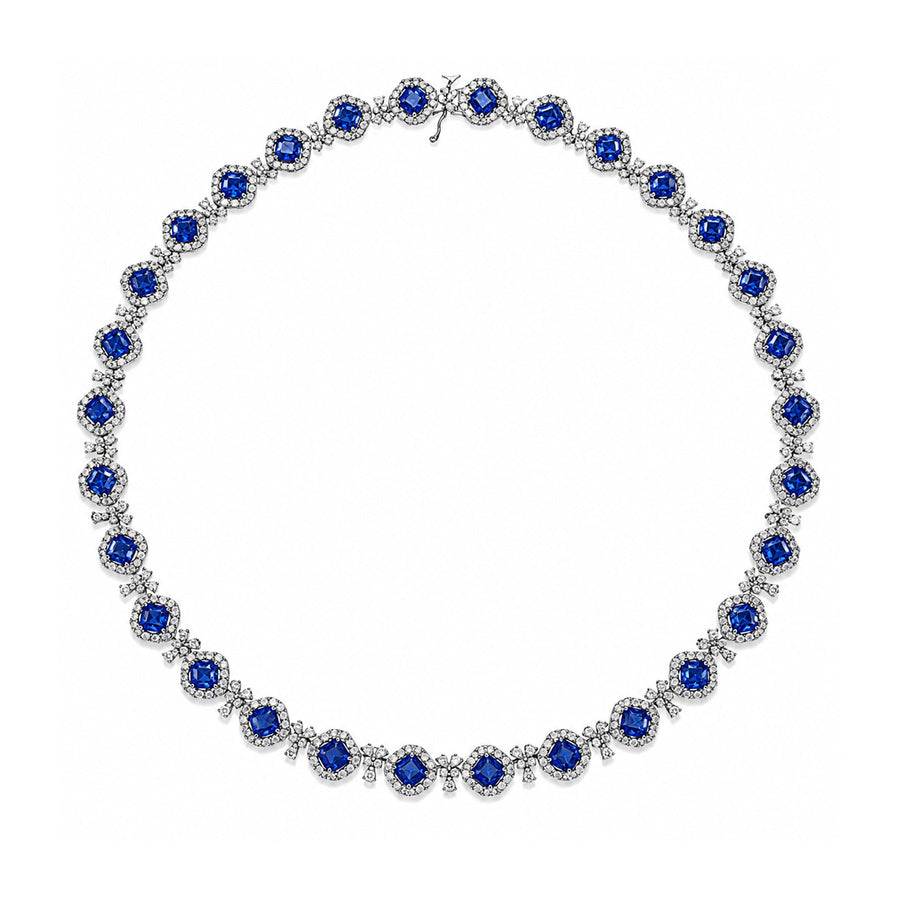 Sapphire Diamond Necklace