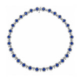 Sapphire Diamond Necklace-Sapphire Diamond Necklace