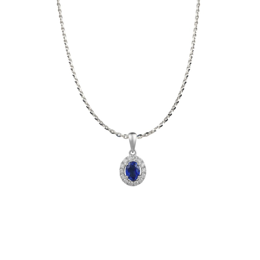Sapphire Diamond Necklace SNRTJ00055