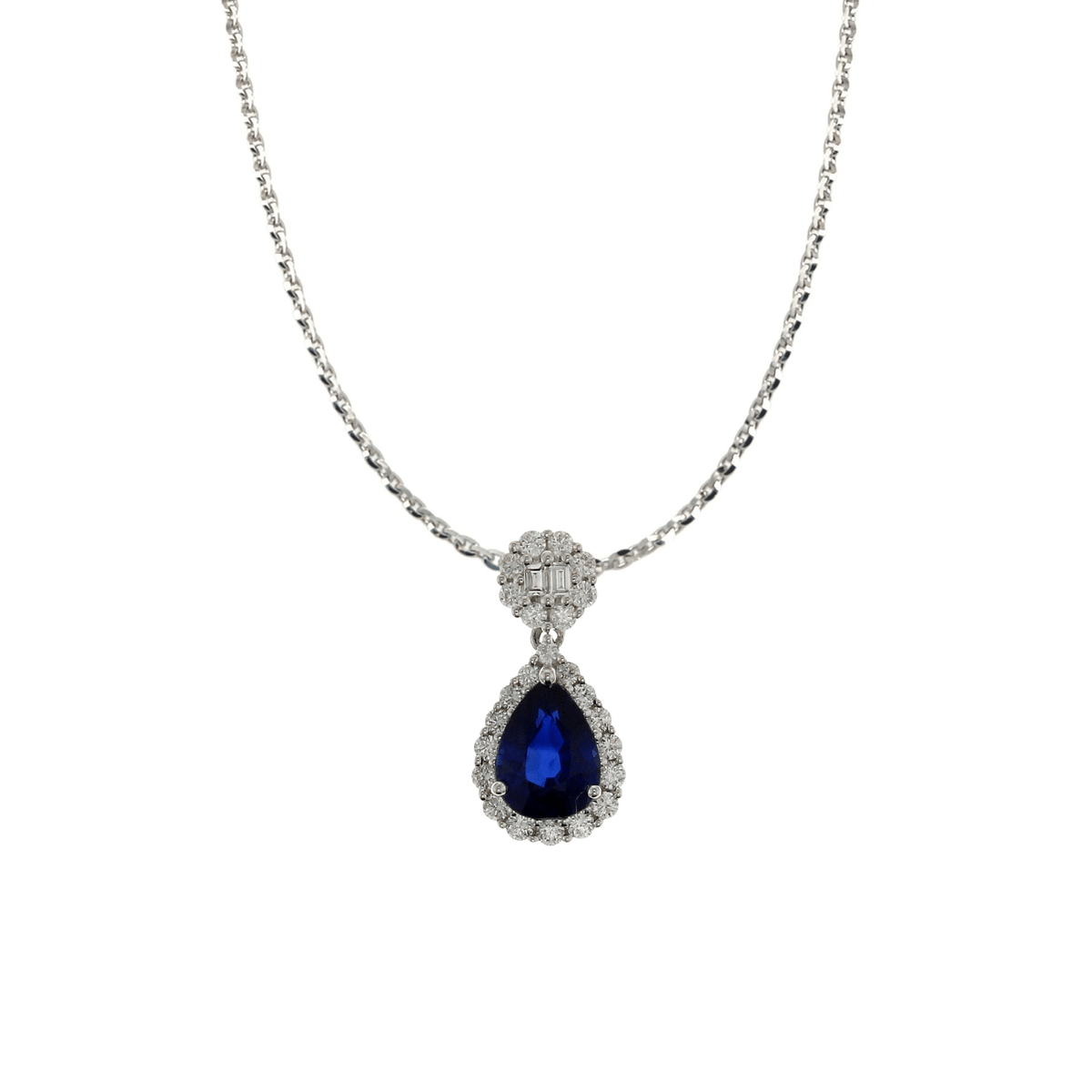 Sapphire Diamond Necklace SNRTJ00064