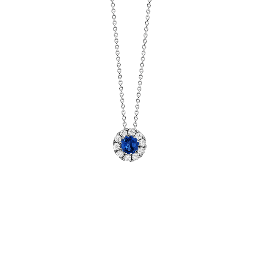 Sapphire Diamond Necklace - SNSPK00224