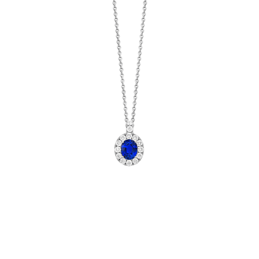 Sapphire Diamond Necklace SNSPK00232