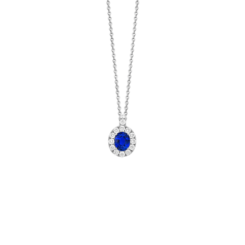 Sapphire Diamond Necklace-Sapphire Diamond Necklace SNSPK00232