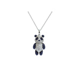 Sapphire Diamond Panda Pendant Necklace-Sapphire Diamond Panda Pendant Necklace - SNUJD00125