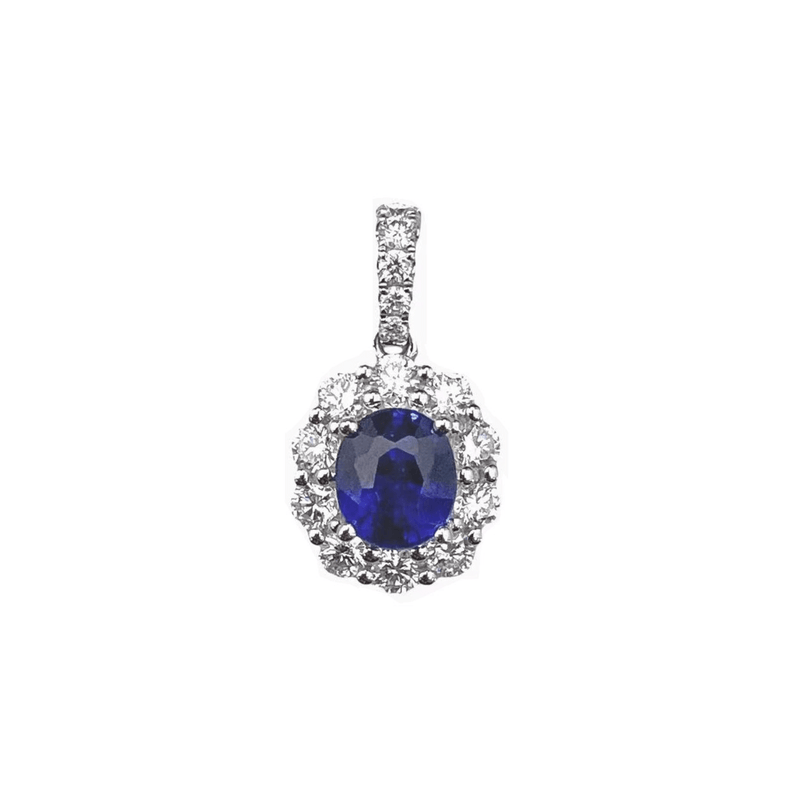 Sapphire Diamond Pendant-Sapphire Diamond Pendant - SNEDW00448
