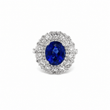 Sapphire Diamond Ring-Sapphire Diamond Ring