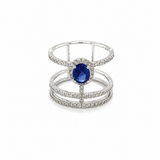Sapphire Diamond Ring-Sapphire Diamond Ring