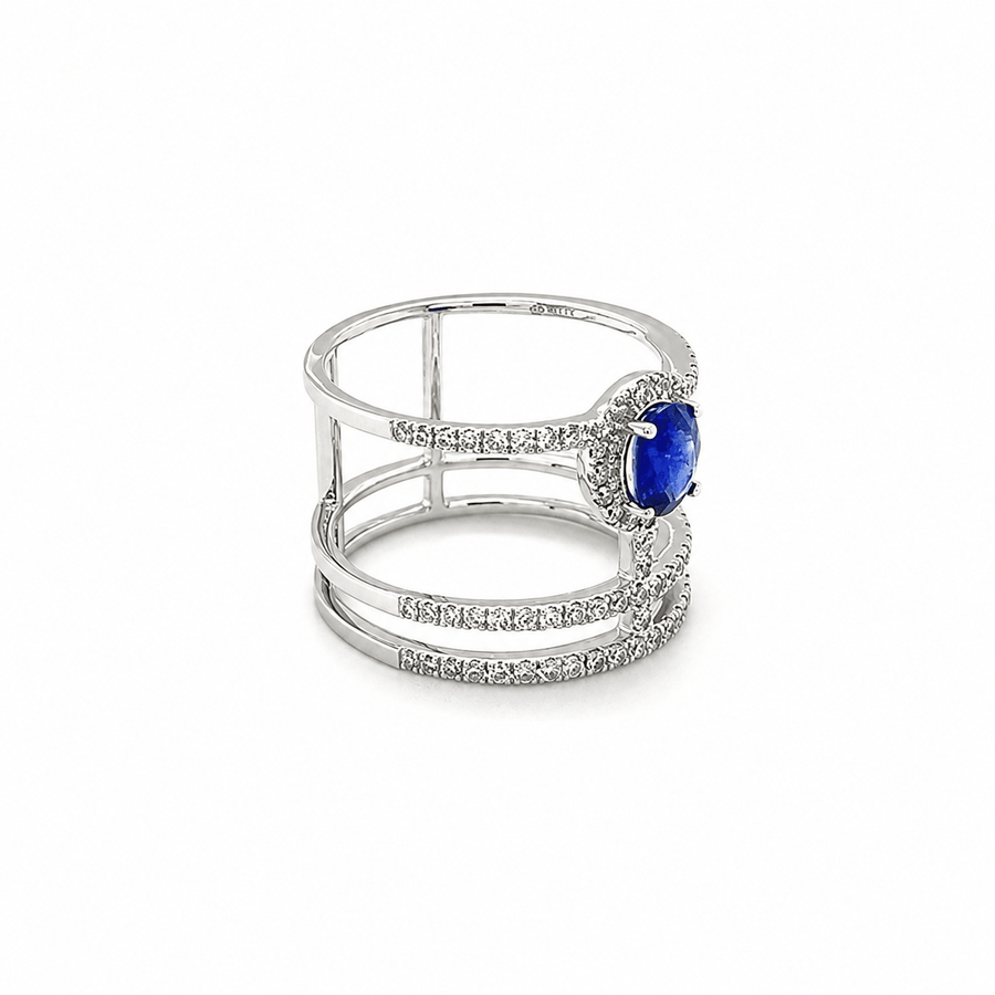 Sapphire Diamond Ring