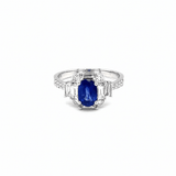 Sapphire Diamond Ring-Sapphire Diamond Ring