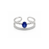 Sapphire Diamond Ring-Sapphire Diamond Ring
