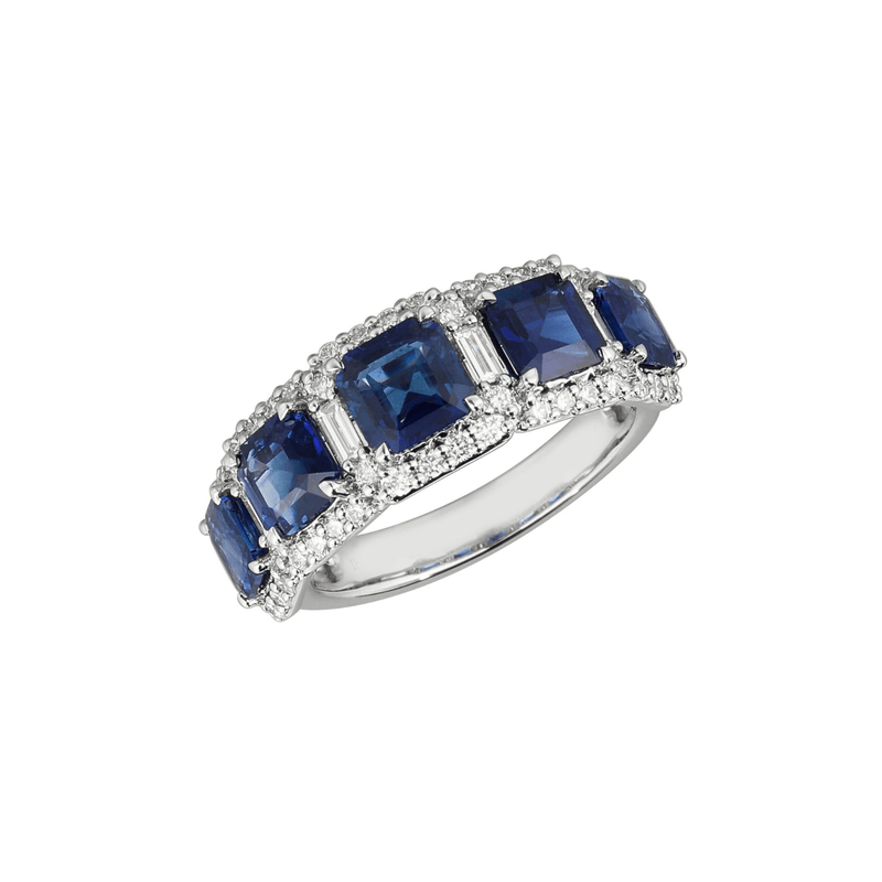 Sapphire Diamond Ring-Sapphire Diamond Ring - SRNEL00653