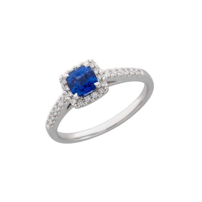 Sapphire Diamond Ring-Sapphire Diamond Ring - SRNEL00661