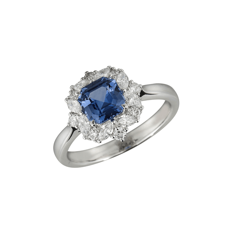 Sapphire Diamond Ring-Sapphire Diamond Ring - SRNEL00679