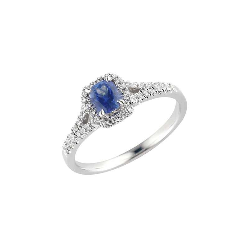Sapphire Diamond Ring-Sapphire Diamond Ring - SRNEL00687