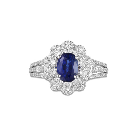 Sapphire Diamond Ring-Sapphire Diamond Ring - SRRTJ00073