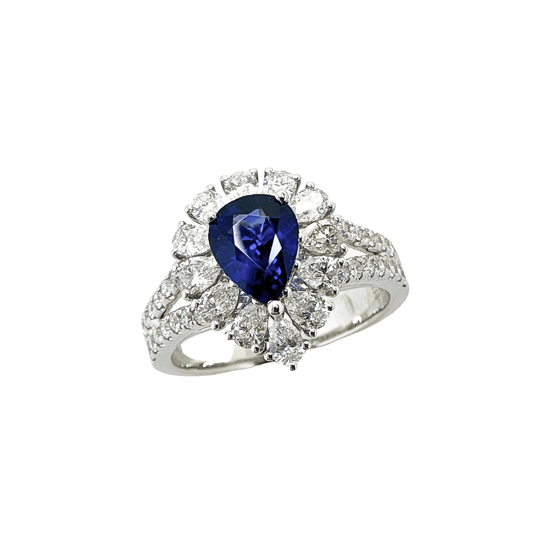 Sapphire Diamond Ring-Sapphire Diamond Ring - SRTIJ02277
