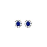 Sapphire Diamond Stud Earrings-Sapphire Diamond Stud Earrings - SESPK00158